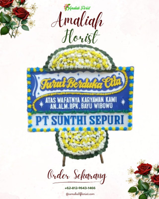 Papan Bunga Duka di Sari Tani